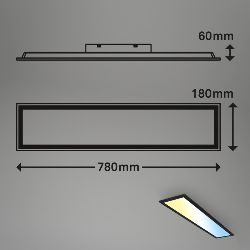 Brilo - LED Dimbaar bevestigd lichtpaneel LED/24,5W/230V 3000-6500K + afstandsbediening