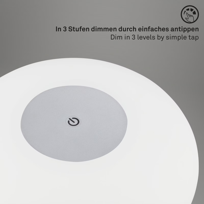Brilo - LED-dimbare oplaadbare tafellamp voor buiten OLANA LED/3W/5V 3300K IP44 2000 mAh