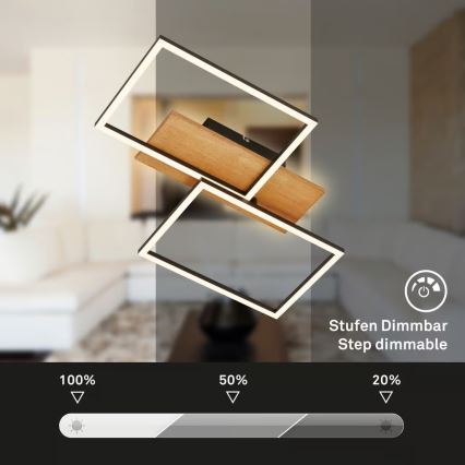 Brilo - LED dimbare plafondlamp CORNICE LED/30W/230V 3000K