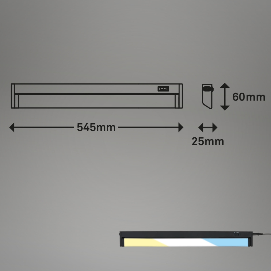 Brilo - LED Onder keukenkast verlichting LED/6,5W/230V 2700/4000/6500K