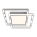 Brilo - LED-plafondlamp 2xLED/16W/230V + LED/19W 51,5x51,5 cm mat chroom