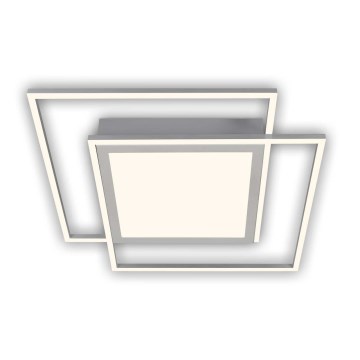 Brilo - LED-plafondlamp 2xLED/16W/230V + LED/19W 51,5x51,5 cm mat chroom