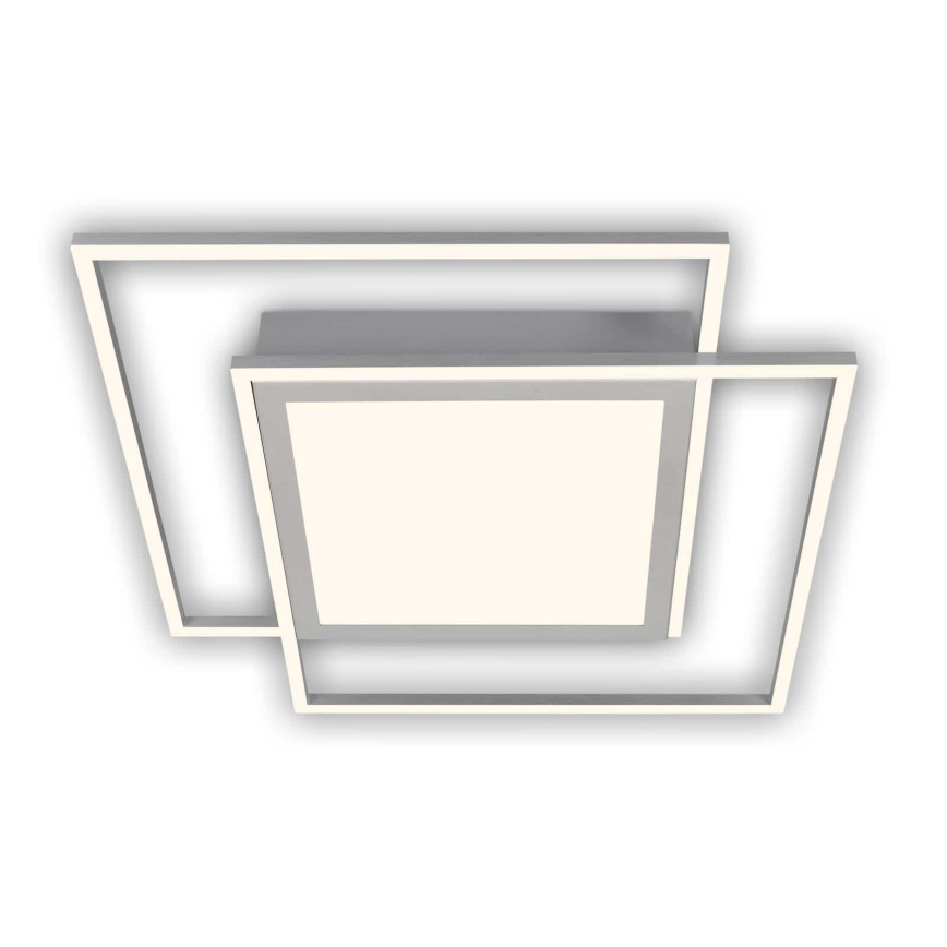 Brilo - LED-plafondlamp 2xLED/16W/230V + LED/19W 51,5x51,5 cm mat chroom