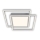 Brilo - LED-plafondlamp 2xLED/16W/230V + LED/19W 51,5x51,5 cm mat chroom