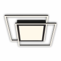 Brilo - LED plafondlamp 2xLED/16W/230V + LED/19W 51,5x51,5 cm zwart