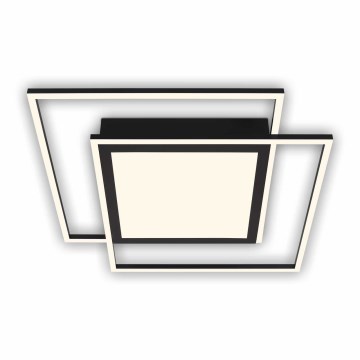 Brilo - LED plafondlamp 2xLED/16W/230V + LED/19W 51,5x51,5 cm zwart