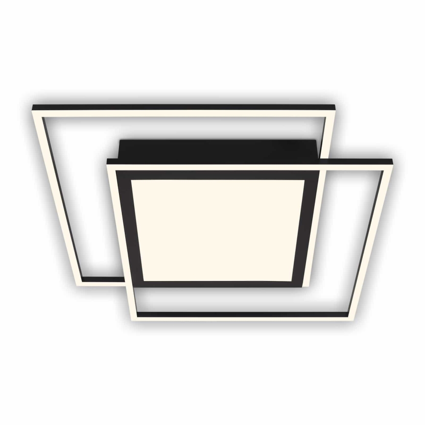 Brilo - LED plafondlamp 2xLED/16W/230V + LED/19W 51,5x51,5 cm zwart