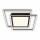 Brilo - LED plafondlamp 2xLED/16W/230V + LED/19W 51,5x51,5 cm zwart