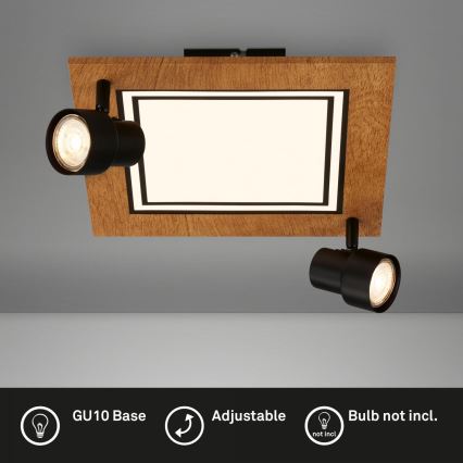 Brilo - LED Plafondlamp LED/12W/230V + 2xGU10/9W 3000K