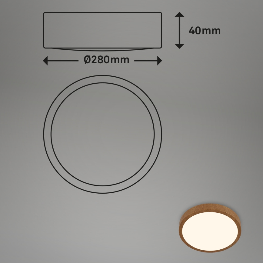 Brilo - LED Plafondlamp RUNA LED/12W/230V