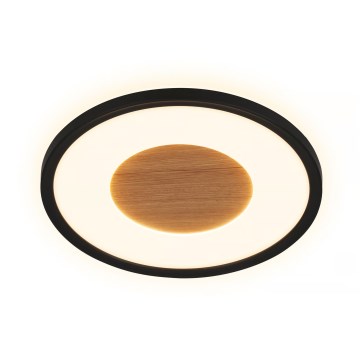 Brilo - LED plafondlamp SUFIT WOOD LED/18W/230V 3000K Ø 29 cm