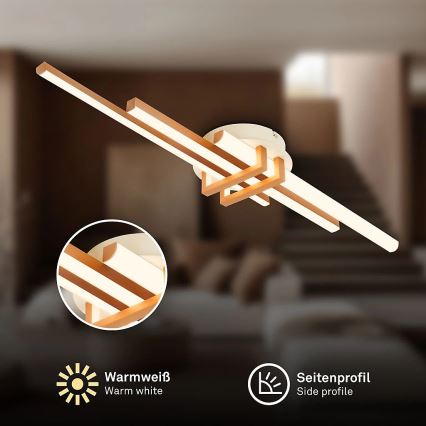 Brilo - LED-plafondlamp TINKA LED/21W/230V 3000K koperkleurig