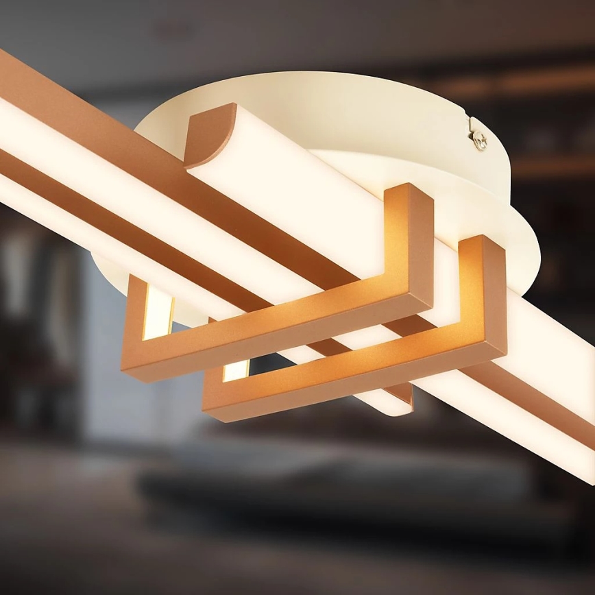 Brilo - LED-plafondlamp TINKA LED/21W/230V 3000K koperkleurig