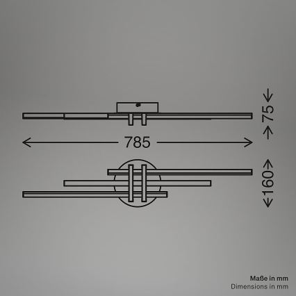 Brilo - LED-plafondlamp TINKA LED/21W/230V 3000K koperkleurig