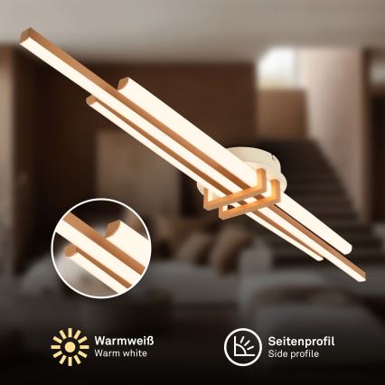 Brilo - LED plafondlamp TINKA LED/30W/230V 3000K koperkleurig