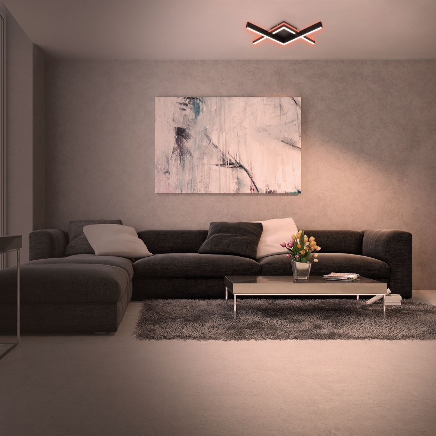 Brilo - LED RGBW Dimbare bevestigde hanglamp FRAME 2xLED/9W/230V 2700-6500K + afstandsbediening