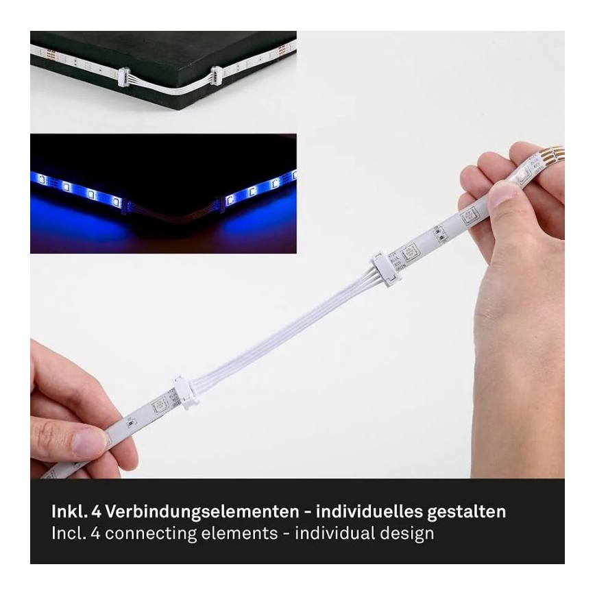 Brilo - LED RGBW dimbare strip 6,5m LED/22W/230V + afstandsbediening