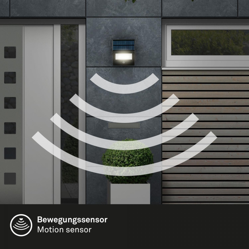 Brilo - LED-zonneschijnwerper met sensor LED/5W/5,5V IP54 1200 mAh