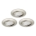 Brilo - LOT 3x Spot encastrable de salle de bain à intensité variable LED/5W/230V IP23 chrome mat