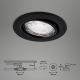 Brilo - LOT 3x Spot encastrable de salle de bain LED 1xGU10/5W/230V IP23 noir