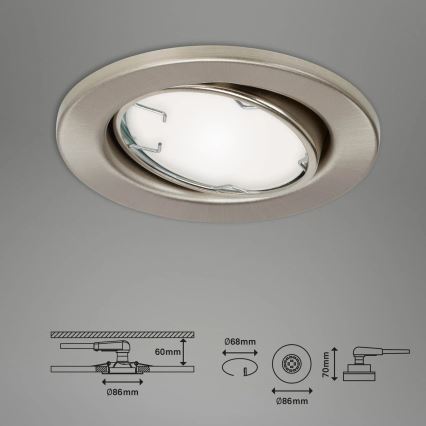 Brilo - LOT x3 Luminaire LED RGBW à intensité variable salle de bain 1xGU10/4,9W/230V 2700-6500K Wi-Fi Tuya IP23 + télécommande