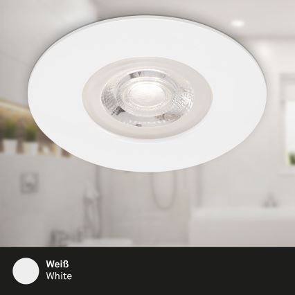 Brilo - LOT x4 Spot encastrable de salle de bain LED/4,9W/230V IP44 blanc