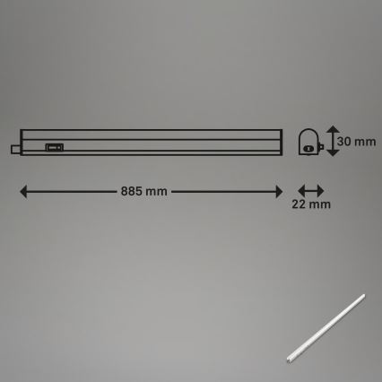 Brilo - luminaire LED sous-meuble 10W/230V 4000K 87,3 cm