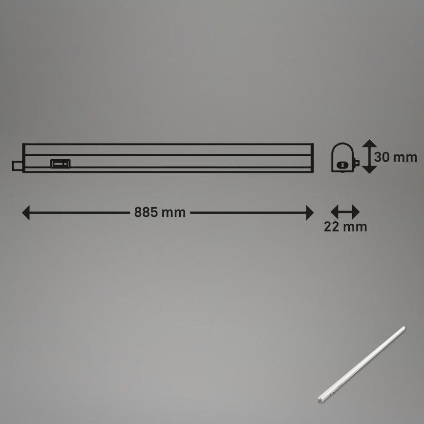 Brilo - luminaire LED sous-meuble 10W/230V 4000K 87,3 cm