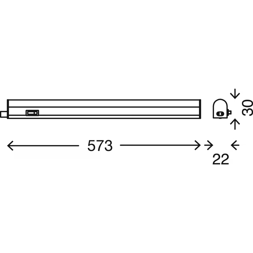Brilo - Luminaire LED sous-meuble 8W/230V 4000K 58,5 cm