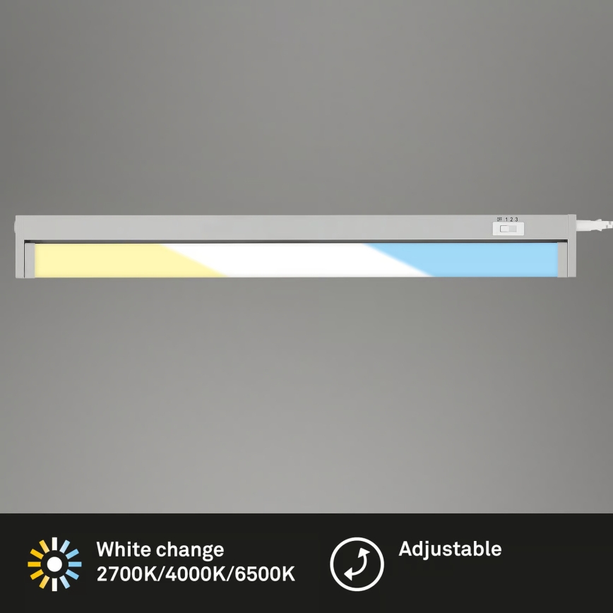 Brilo - Luminaire LED sous-meuble LED/6W/230V 2700/4000/6500K 54,5 cm argenté