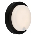Brilo - Oplaadbare LED-buitenwandlamp met sensor LED/4W/5V 4400 mAh IP44 zwart