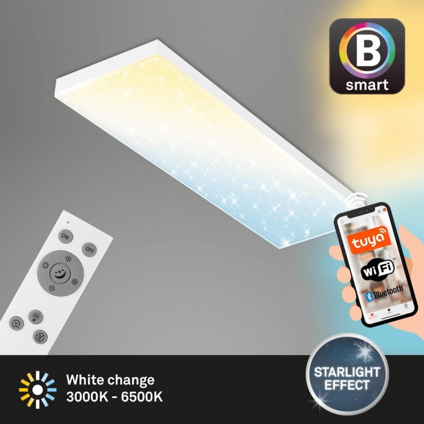 Brilo - Panneau en saillie à intensité variable FRAMELESS LED/28W/230V 3000-6500K Wi-Fi Tuya + télécommande