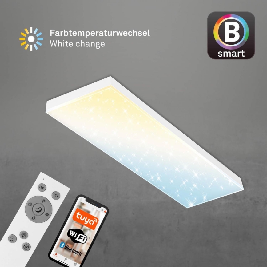 Brilo - Panneau en saillie à intensité variable FRAMELESS LED/28W/230V 3000-6500K Wi-Fi Tuya + télécommande