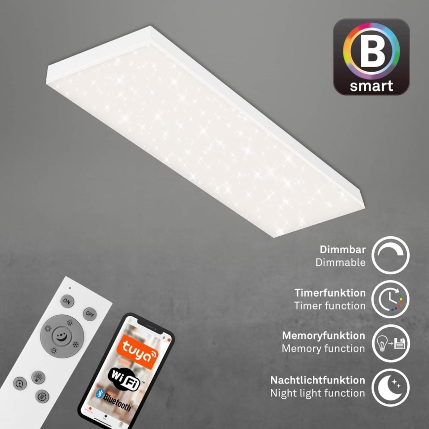 Brilo - Panneau en saillie à intensité variable FRAMELESS LED/28W/230V 3000-6500K Wi-Fi Tuya + télécommande