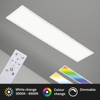 Brilo - Plafonier RGBW à intensité variable SLIM LED/40W/230V 3000-6500K + télécommande