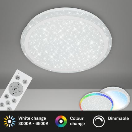 Brilo - Plafonier RGBW à intensité variable STARRY SKY LED/24W/230V 3000-6500K + télécommande