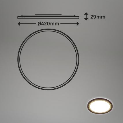 Brilo - Plafonnier à intensité variable LED SLIM LED/22W/230V 2700-6500K + télécommande