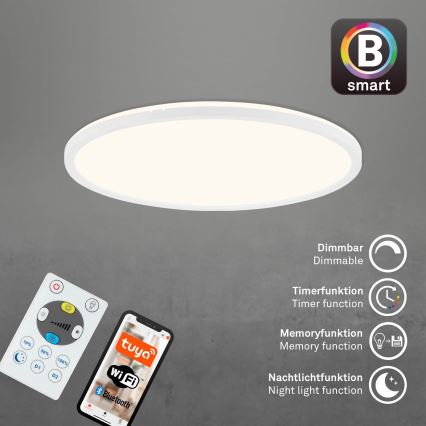 Brilo - Plafonnier à intensité variable LED SLIM LED/22W/230V 2700-6500K Wi-Fi Tuya + télécommande