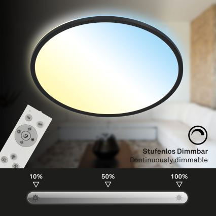 Brilo - Plafonnier à intensité variable LED SLIM LED/31W/230V 2700-6500K + télécommande