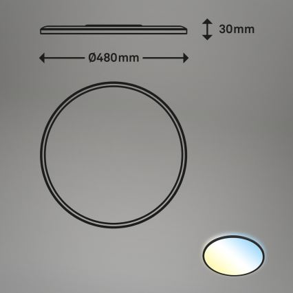 Brilo - Plafonnier à intensité variable LED SLIM LED/31W/230V 2700-6500K + télécommande