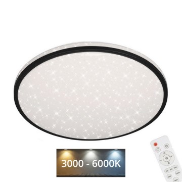 Brilo - Plafonnier à intensité variable LED STARRY SKY LED/24W/230V 3000-6000K + télécommande