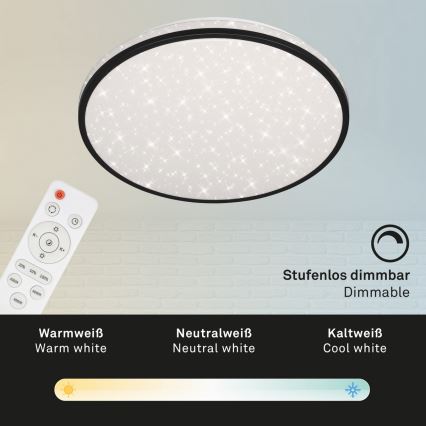 Brilo - Plafonnier à intensité variable LED STARRY SKY LED/24W/230V 3000-6000K + télécommande