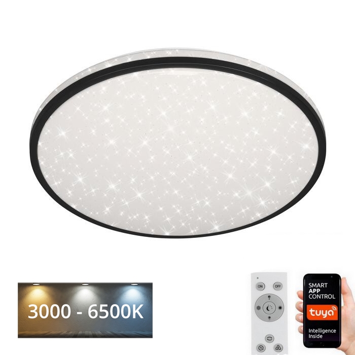 Brilo - Plafonnier à intensité variable LED STARRY SKY LED/24W/230V 3000-6500K Wi-Fi Tuya + télécommande