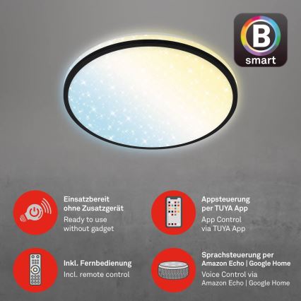 Brilo - Plafonnier à intensité variable LED STARRY SKY LED/24W/230V 3000-6500K Wi-Fi Tuya + télécommande