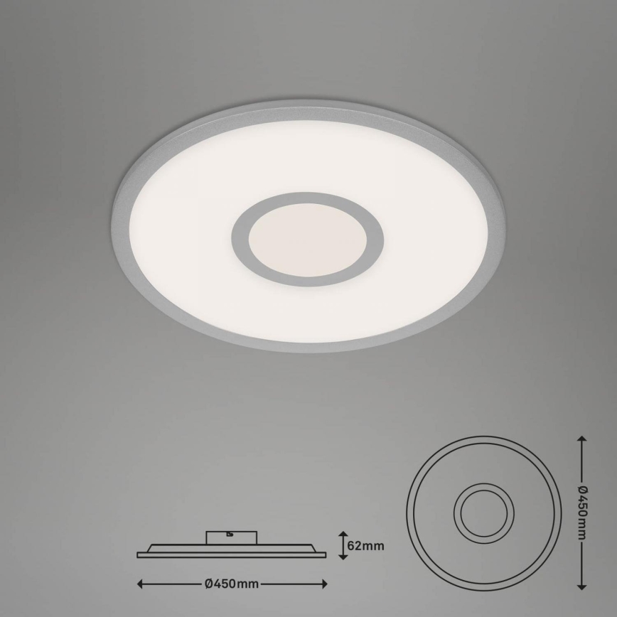 Brilo - Plafonnier à intensité variable RGB CENTRO LED/24W/230V 2700-6500K Wi-Fi Tuya + télécommande