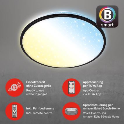 Brilo - Plafonnier à intensité variable STARRY SKY LED/42W/230V 3000-6500K Wi-Fi Tuya + télécommande