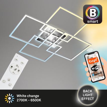 Brilo - Plafonnier LED à intensité variable FRAME LED/50W/230V 2700-6500K Wi-Fi Tuya + télécommande