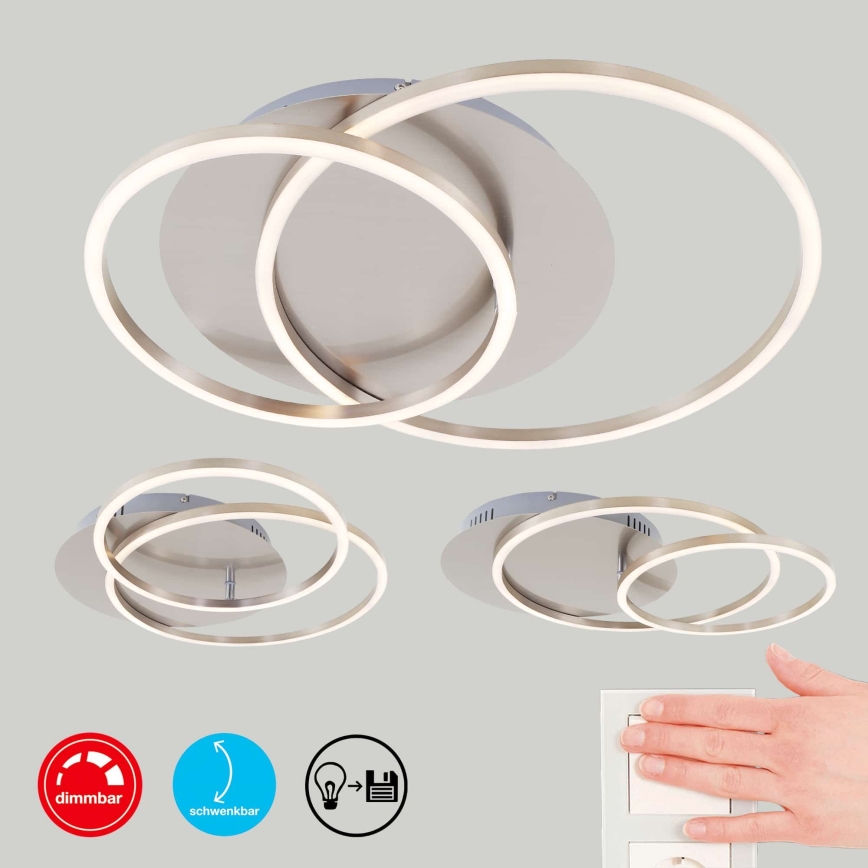 Brilo - Plafonnier LED dimmable FRAMES LED/14W/230V + LED/22W 3000K