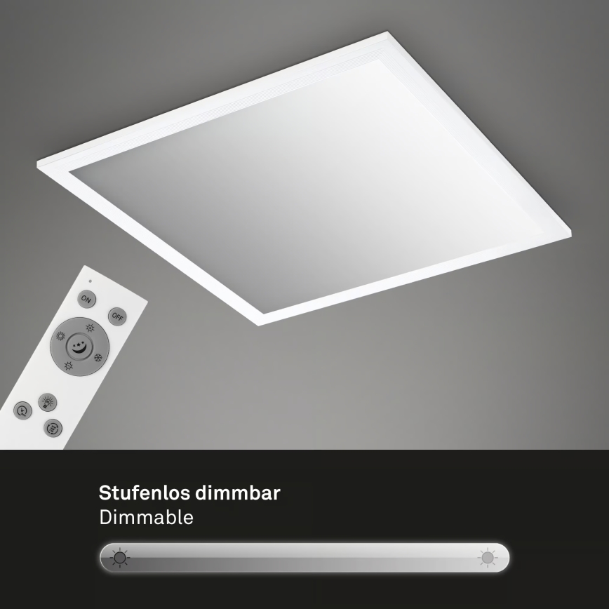 Brilo - Plafonnier LED dimmable LED/21W/230V 3000-6500K 38x38 cm blanc + télécommande