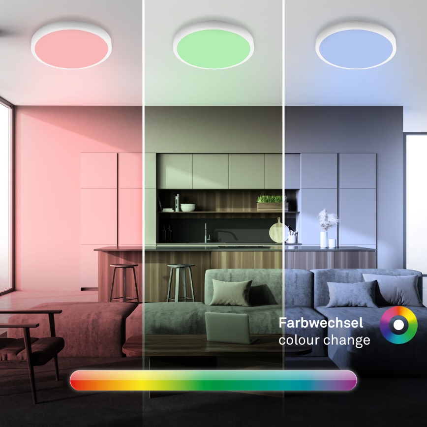 Brilo - Plafonnier LED RGBW dimmable LED/20W/230V 2200-6500K Wi-Fi Tuya Ø 27 cm